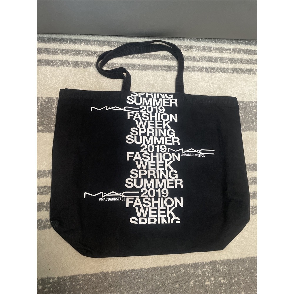 Mac Cosmetics Spring Summer 2019 Fashion Week Tote Black Large #macbackstage
